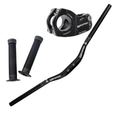 Imagem de Kit Gios Guidão Voador Manopla Mesa Giosbr 4trix, Preto