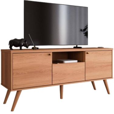 Imagem de Rack Em Mdp 25mm P/ Tv Até 70" 1,36m 2 Portas e 1 Gaveta Sevilla