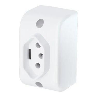 Imagem de Tomada Sobrepor Fame Quadrada 20A 3 Pinos Branco