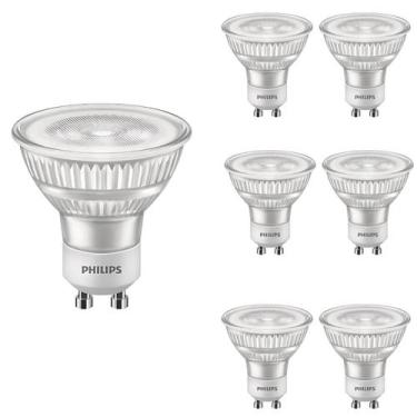 Imagem de 7 Lâmpadas Led Bivolt 4.8w Philips Dicroica Luz Quente Gu10b