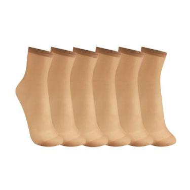 Imagem de Kit 6 Meias Soquete Trifil W06126, Natural claro, U