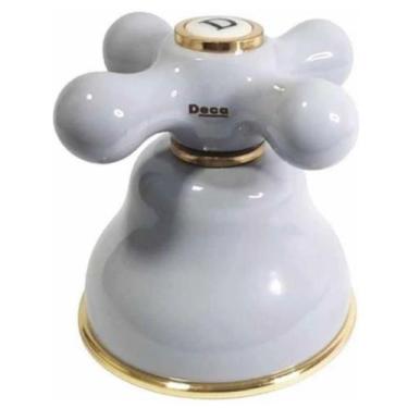 Imagem de Acabamento Registro Deca Belle Epoque Cinza / Dourado 3/4