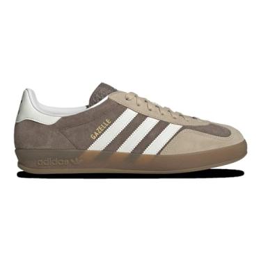 Imagem de adidas Originals Gazelle Tênis masculino para uso interno, Earth Strata Cloud White, 40