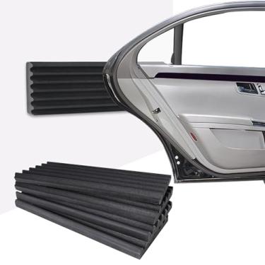 Imagem de Protetor de parede de garagem, pacote com 4 15,7 * 5,9 * 0,8 pol. Adesivo de parede de porta de carro forte autoadesivo resistente à água para-choques de garagem para estacionamento de carro, sem