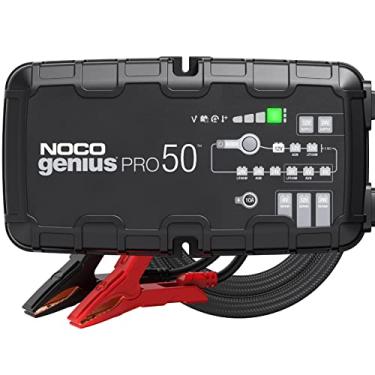 Imagem de NOCO GENIUSPRO50, carregador de bateria de carro profissional 50A, carregador e mantenedor inteligente de 6V, 12V e 24V, fonte de alimentação e dessulfator para AGM, lazer, lítio, gel, barco, van e