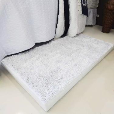 Imagem de Tapete Microfibra Popshine Antiderrapante 60x120cm Appel Branco