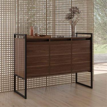 Imagem de Balcão Buffet Aparador Industrial 3 Portas - Marrom Affara Marrom Affara