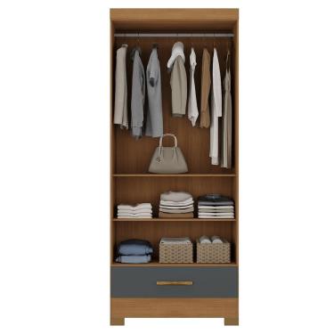 Imagem de Guarda Roupa Roupeiro Multiuso Smart Versatile 1 Gaveta Sem Portas Cinamomo Chumb - Rodial Móveis