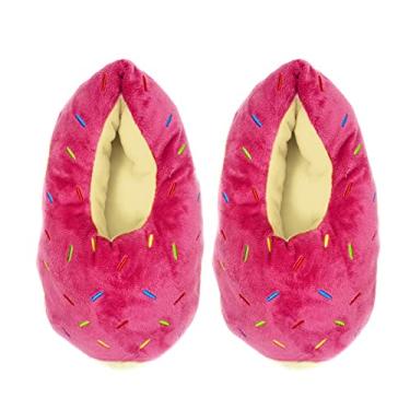 Imagem de ooohyeah Pantufas Femininas Felpudas, Fofas, Engraçadas, Aconchegantes E Antiderrapantes Para Mulheres, Donut Judge Me, Tamanho De Sapato 5-6
