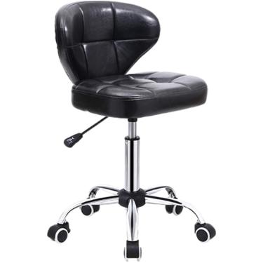 Imagem de Cadeira de mesa do escritório em casa, cadeira de computador giratória executiva ajustável em altura com rodas rolantes, cadeira giratória sem braço, 40 * 34 * 73-87cm,#3