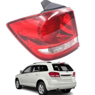 Imagem de Sagnod Auto Conjunto de luzes traseiras de substituição compatível com Dodge Journey 2011-2018 Lâmpada de freio de lente traseira de LED com lâmpada lado esquerdo do motorista LH 68078465AD CH2804105