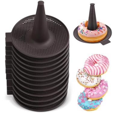 Imagem de Conjunto de 12 peças de molde de rosquinha de silicone, moldes de bagel para assar, conjunto de formas de donuts, conjunto de moldes reutilizáveis de grau alimentício, pode ser lavado na lava-louças