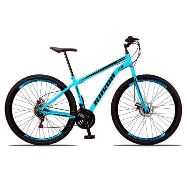 Imagem de Bicicleta Aro 29 Shimano Traseiro Aço 21 Velocidades Marchas Cor:azul Celeste