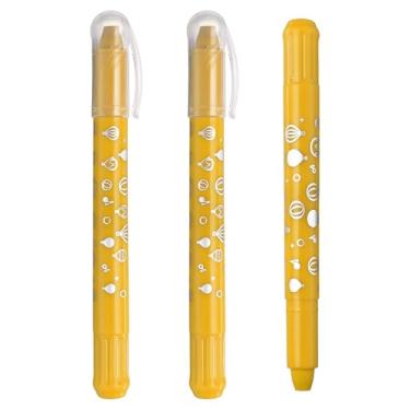 Imagem de PATIKIL Giz de cera de gel aquarela, 3 peças de giz de cera laváveis para colorir e desenhar, dourado