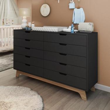 Imagem de Cômoda para Quarto Infantil 10 Gavetas 100% Mdf Alice - FD