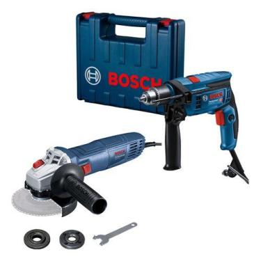 Imagem de Kit Furadeira Impacto Bosch Gsb 13 Re750w Com Gws700 220v