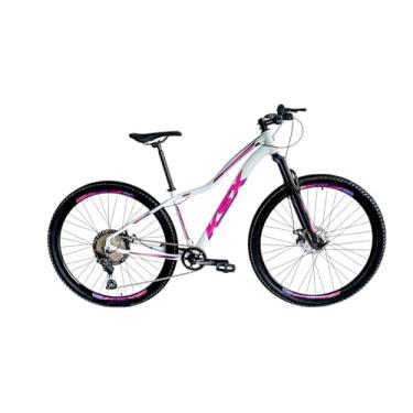Imagem de Bicicleta Aro 29 Mtb Ksx Sd7 Feminina Aluminio 12v Garfo com Trava K7 11/50 Freio a Disco Hidráulico Kit 1x12 (Branco/Rosa/Violeta, 15)