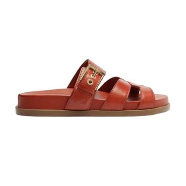 Imagem de Sandália Papete Arezzo Flat Fivela Tiras Largas