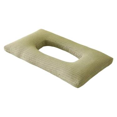 Imagem de WeiLaiKeQi Travesseiro de dormir lateral, protetor auricular, suporte cervical macio para protetores auriculares, roupa de cama para aeronaves, 18,11 polegadas x, Verde