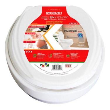 Imagem de Assento Sanitário Oval Almofadado Elevado 7,5cm Oriane para Vaso Ideal