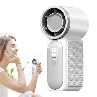 Imagem de Ventilador De Mão, Ventilador Pessoal Portátil, Dispositivo Digital Com 100 Velocidades De Para Refrescar Em Concertos Viagens Caminhadas Acampamentos Ao Ar Livre Unissexo