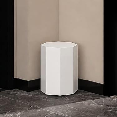 Imagem de Armazenamento De Sapato Fechado Independente,sapateira Rotativa,armário De Torre De Sapateira Octogonal Redonda Giratória De 360 °,torre De Sapato De Armazenamento Simpl, White, 35 * 35 * 127cm