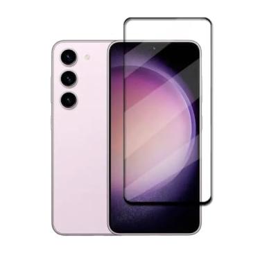 Imagem de Película de Vidro Temperado 3D para Samsung S23 Plus, Cobertura Total, Proteção Anti-Impacto, Preta, 6.6 Polegadas