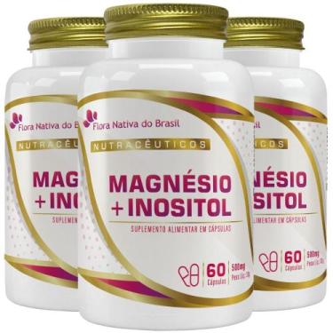 Imagem de KIT 3X Magnésio + Mio-Inositol 60 cápsulas - Flora Nativa - Flora Nati