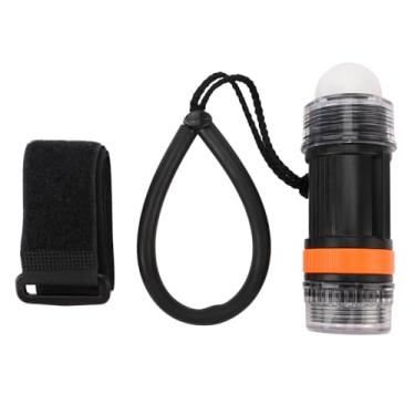 Imagem de Mergulho estroboscópio leve à prova d'água de alto brilho LED Bateria de mergulho lanterna de sinal para aventura subaquática ABS PLÁSTICO 150G 60M Profundidade à prova d'água (Preto)