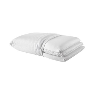 Imagem de Travesseiro Regulável 3 Fibrasca Nasa Viscoelástico Látex E Gomos Massageadores Malha Jacquard Hipoalergênico Altura Ajustável Capa Lavável