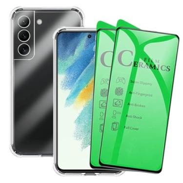 Imagem de Kit Capa Capinha Case + 2 Películas De Cerâmica Anti Impacto Para Samsung Galaxy S21 FE