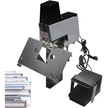 Imagem de Grampeador De Sela Elétrico, Grampeador Rápido Automático 2-30 Folhas Com Pedal, Espessura Ajustável 100 Mm, 1-9 Níveis De Intensidade Ajustável, Para Escritório