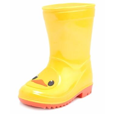 Imagem de Addace Botas de chuva infantis fofas botas de chuva de pato amarelo para meninos e meninas botas de chuva, Amarelo, 15