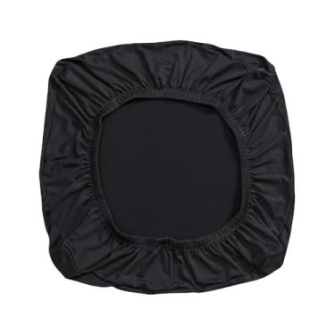 Imagem de GSHLLO Capa para cadeira de escritório preta removível para assento de computador lavável capa de assento de mesa elástica capa protetora de almofada para cadeira de escritório