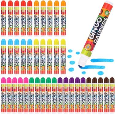 Imagem de Crtiin Conjunto de 40 marcadores de pontos de bingo 12 ml cada, 8 cores vibrantes para crianças e adultos, para jogos de bingo, artesanato, atividades em sala de aula, projetos de bricolage