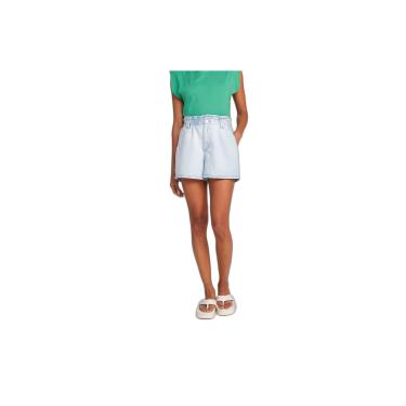 Imagem de Shorts Jeans Feminino Cintura Alta Clochard