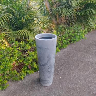 Imagem de Vaso polietileno para plantas decorativo coluna efeito marmorizado 68x25