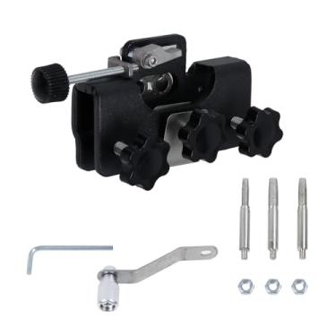 Imagem de UTALIND Afiador de motosserra Timberline, ferramenta portátil de liga de alumínio para todos os tipos de serras e serras elétricas, braçadeira de ferramenta (preto)