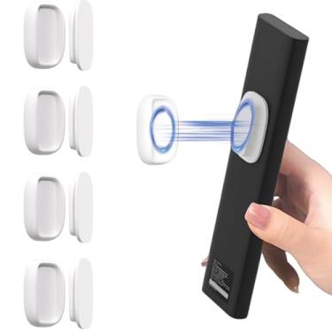 Imagem de Tiizze Pacote com 4 suportes magnéticos atualizados para controle remoto – Ímãs N52 aprimorados e adesivo mais forte, organizador remoto sem perfuração para controles remotos de TV/ventilador/CA