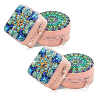 Imagem de Kits de caixas de joias de arte de diamante para adultos com acessórios de pintura, ferramentas de pedras preciosas, pontos cristrais, pintura artesanal para meninas, mulheres, crianças, presentes