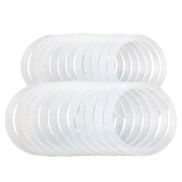 Imagem de KIMISS 10pcs Silicone Jar Jarkets Substituição-Anéis de Vedação de Qualidade de Alimentos Herméticos para Potes de Conservas de Boca Regular, à Prova de Vazamentos e Lavadora de Lavar Louça (Branco