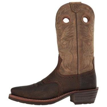 Imagem de ARIAT Bota masculina Heritage Roughstock Western, Bomber Terra/Marrom, 46