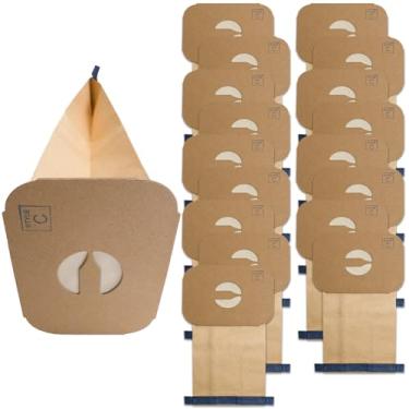 Imagem de Pacote com 18 sacos de aspirador de pó estilo C compatíveis com aspiradores Electrolux Canister Style C Canister