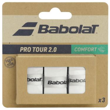Imagem de Overgrip Babolat Pro Tour 2.0 Confort Branco com 3 Unidades