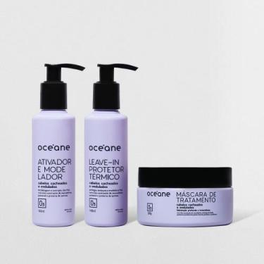 Imagem de Kit Leave In Protetor Térmico + Ativador de Cachos + Máscara de Tratam