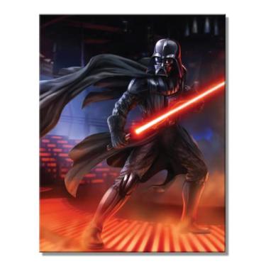 Imagem de Desperate Enterprises Placa de lata Star Wars Darth Vader – Nostálgica decoração de parede de metal vintage – Feito nos EUA