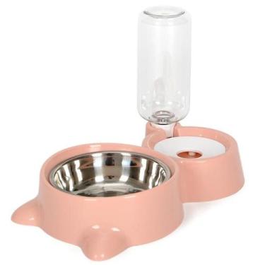 Imagem de Alimentador + Bebedor. Material: Plástico PP, Aço Inox. Medidas: 31X17