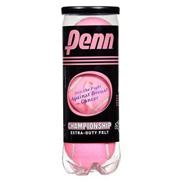 Imagem de Bolas de tênis rosa Championship - Bolas de tênis pressurizadas de feltro extra resistente - 1 lata, 3 bolas - 1