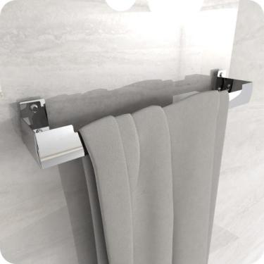 Imagem de Porta Toalha Rosto Inox Suporte Banheiro Toalheiro ELG - HomeFull