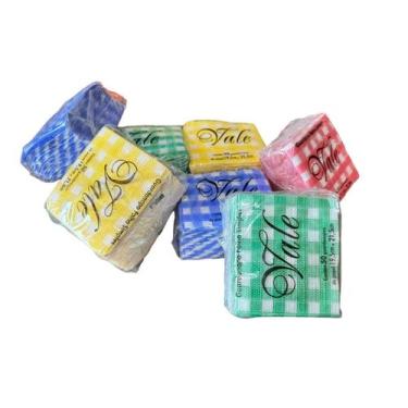 Imagem de Guardanapo De Papel Xadrez Descartável Sortido Com 100Un - Blook